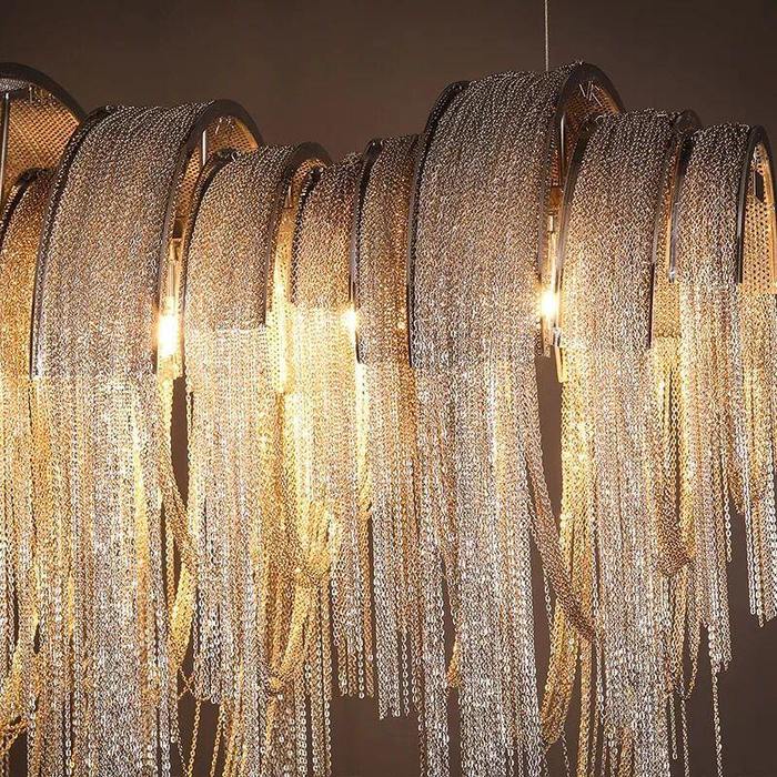 Hyder Cadena Chain Tassel Modern Chandelier Chandelier Kevin Studio Inc   