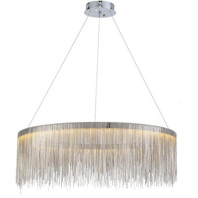 Ghislane Modern  Stainless Steel Chain Tassel Chandelier For Living Room Chandelier Kevin Studio Inc Diameter 20"  