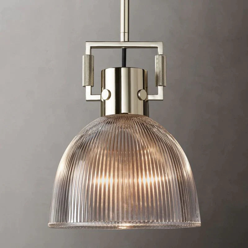 Queena Modern Prismatic Glass Pendant Light 10", 14", 18" Pendant Light Kevin Studio Inc 10'' Polished Nickel 