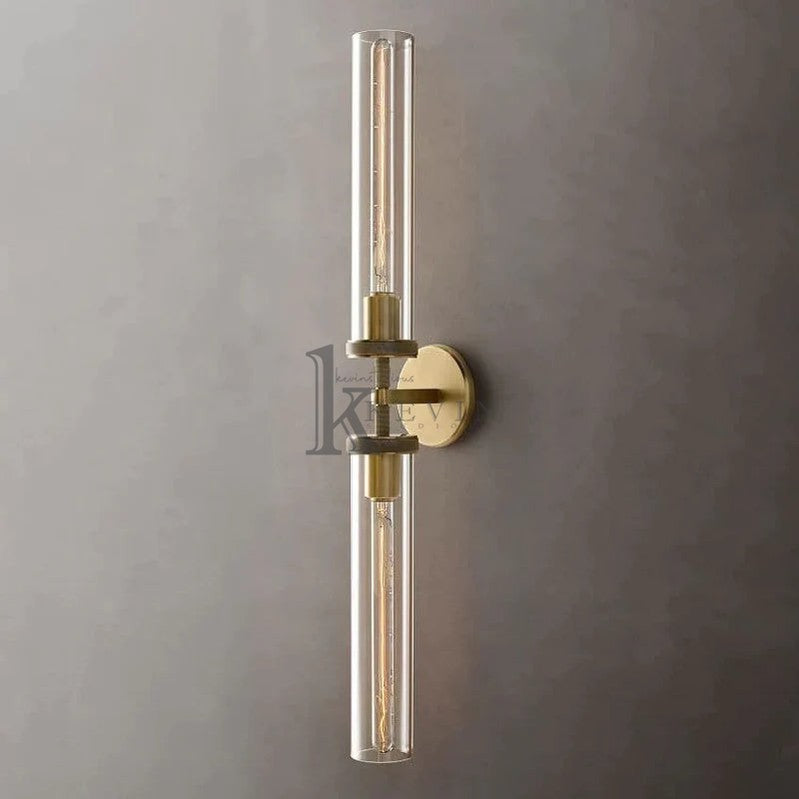 Kina Modern Knurled Grand Linear Wall Sconce 21", 31" wall sconce Kevin Studio Inc 21" Lacquered Brass 