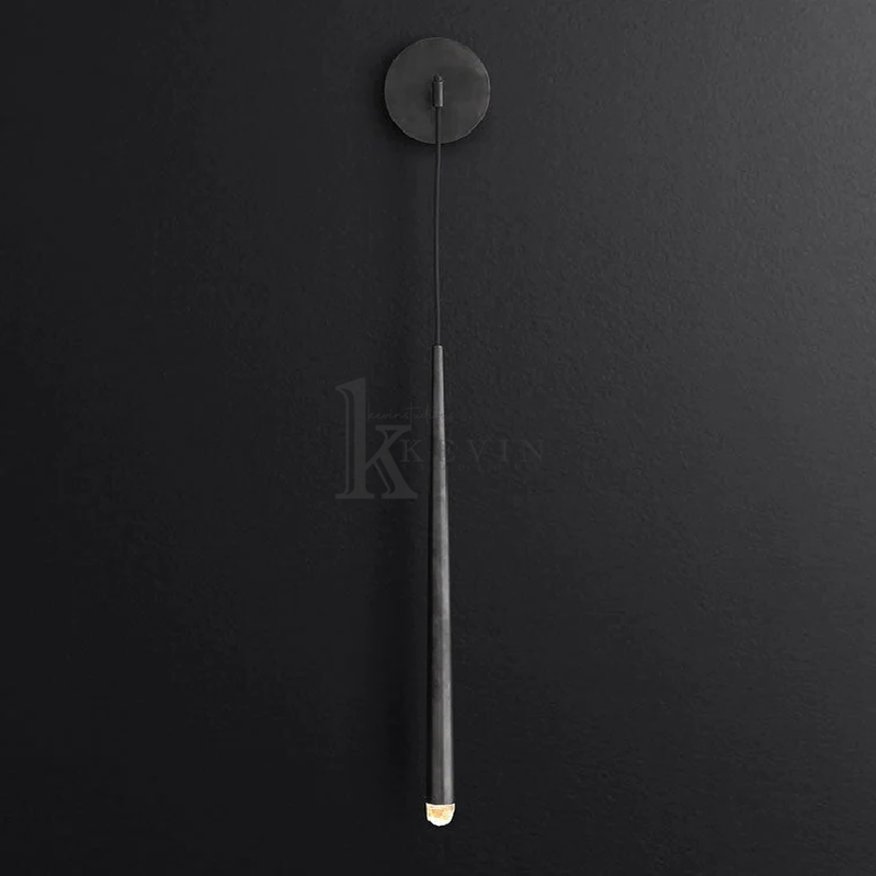 Della Modern Tubular Solid Brass Grand Wall Sconce(Cord) 38'' H wall sconce Kevin Studio Inc Matte Black  