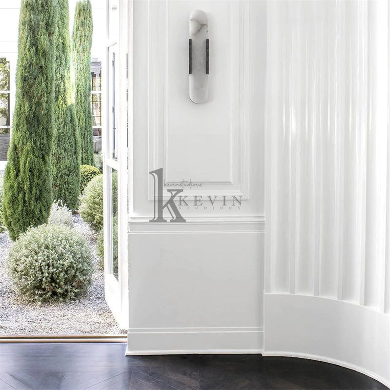 Koltin Melange Elongated Alabaster Wall Sconce wall sconce for bedroom,wall sconce for dining room,wall sconce for stairways,wall sconce for foyer,wall sconce for bathrooms,wall sconce for kitchen,wall sconce for living room Kevin Studio Inc   