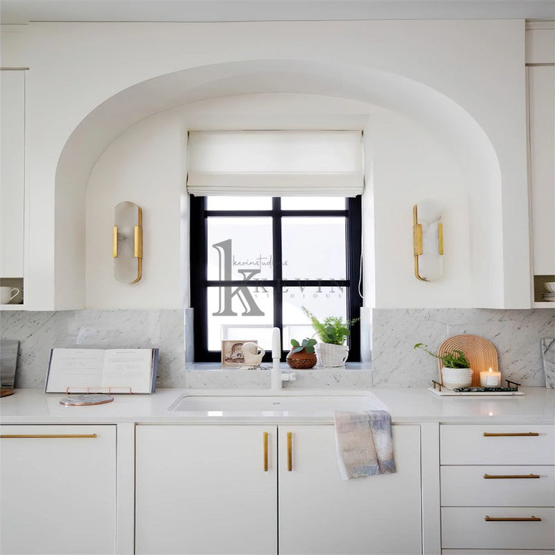 Koltin Melange Elongated Alabaster Wall Sconce wall sconce for bedroom,wall sconce for dining room,wall sconce for stairways,wall sconce for foyer,wall sconce for bathrooms,wall sconce for kitchen,wall sconce for living room Kevin Studio Inc   