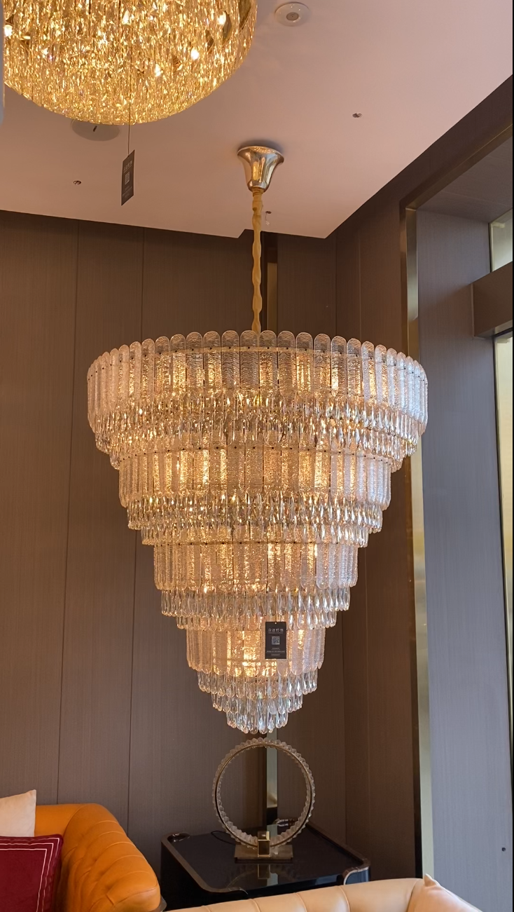 Oversized Multi-layers Luxury Gold Crystal Chandelier For Large Foyer/Hallway/Entryway Chandeliers kevinstudiolives   