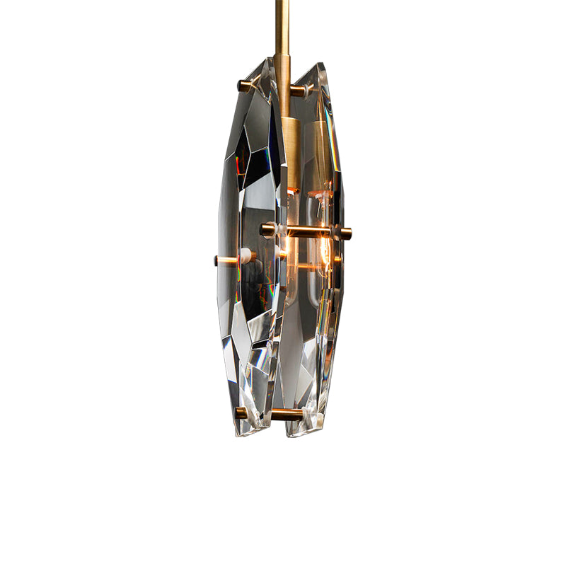 Brisa Simple Faceted Crystal Pendant Lighting, Hanging Light For Kitchen Island, Bedroom Pendant Light Kevin Studio Inc   