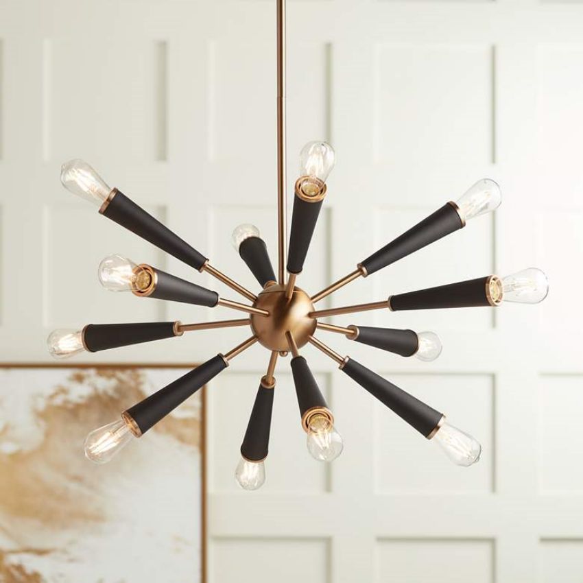 Kaitlyn Modern 12-Light Sputnik Chandelier For Living Room Chandeliers Kevin Studio Inc   