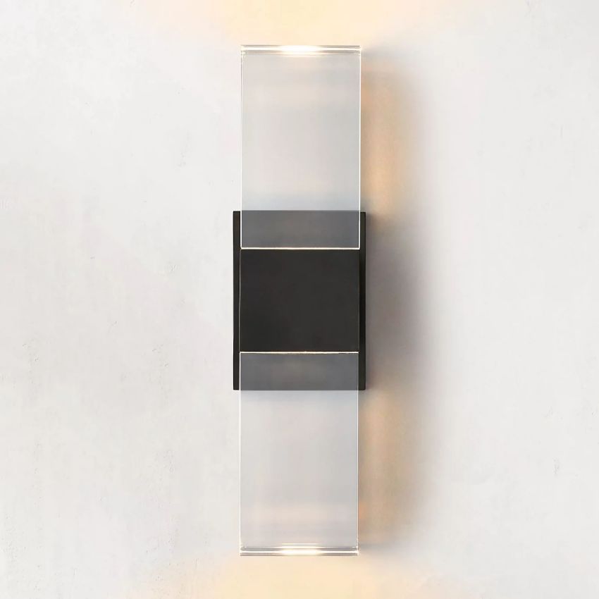 Aina Modern Linear Wall Sconce, Crystal Glass Wall Lamp Wall Sconce Kevin Studio Inc   