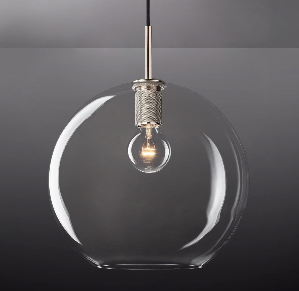 Luxury Globe Shade Glass Pendant Light 14", Kitchen Island Pendant