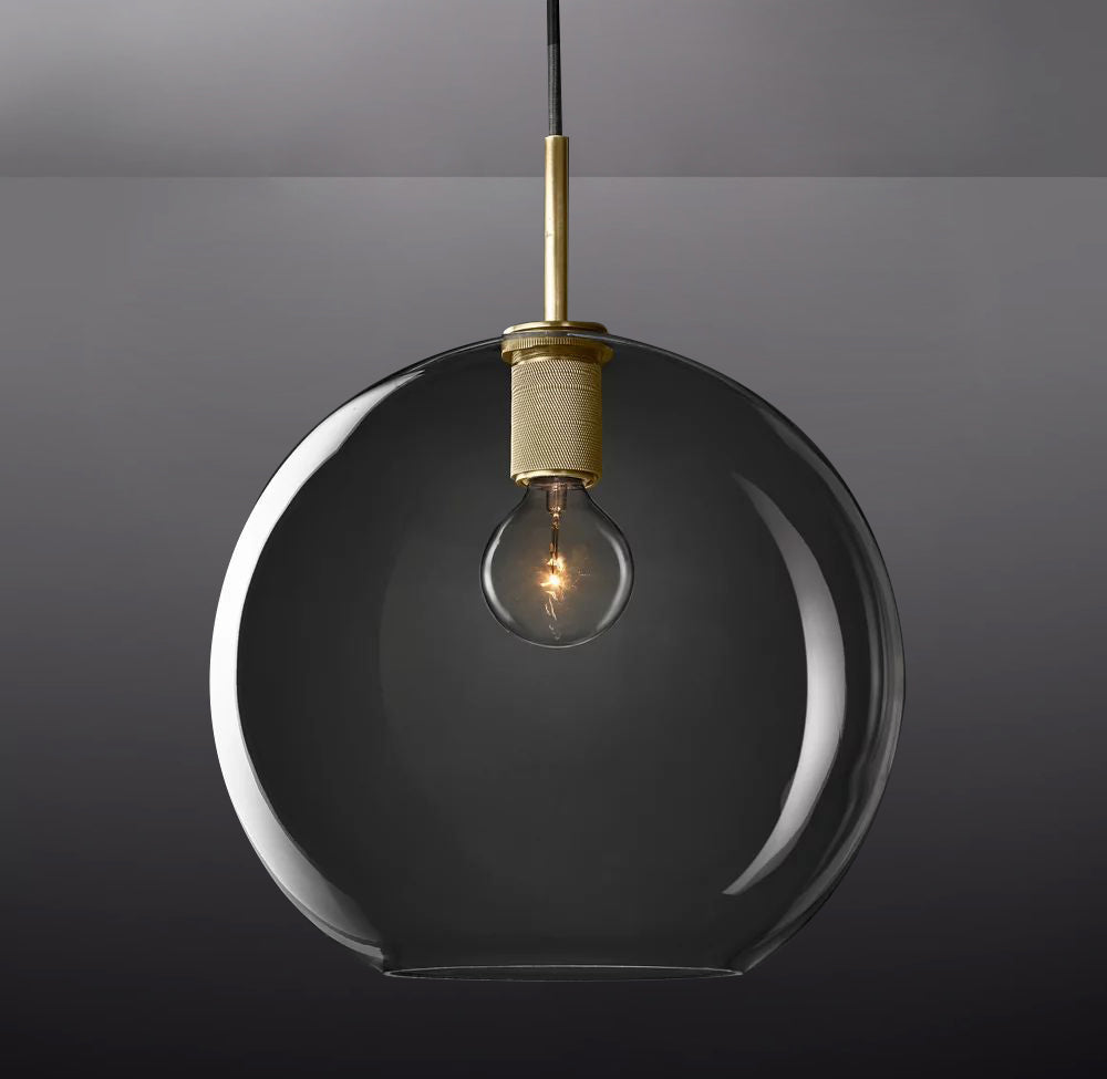 Luxury Globe Shade Glass Pendant Light 14", Kitchen Island Pendant