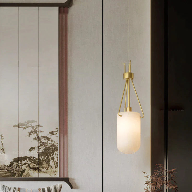 Nina Modern Alabaster  Pendant Light, Alabaster Pendant Lamp Besides Bed Pendant Light Kevin Studio Inc A  