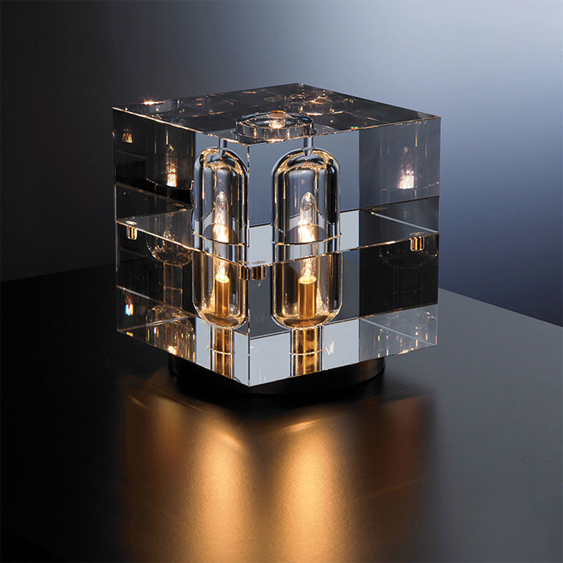 Glacon Cubic Modern Square Crystal Table Lamp Table Lamp Kevin Studio Inc   